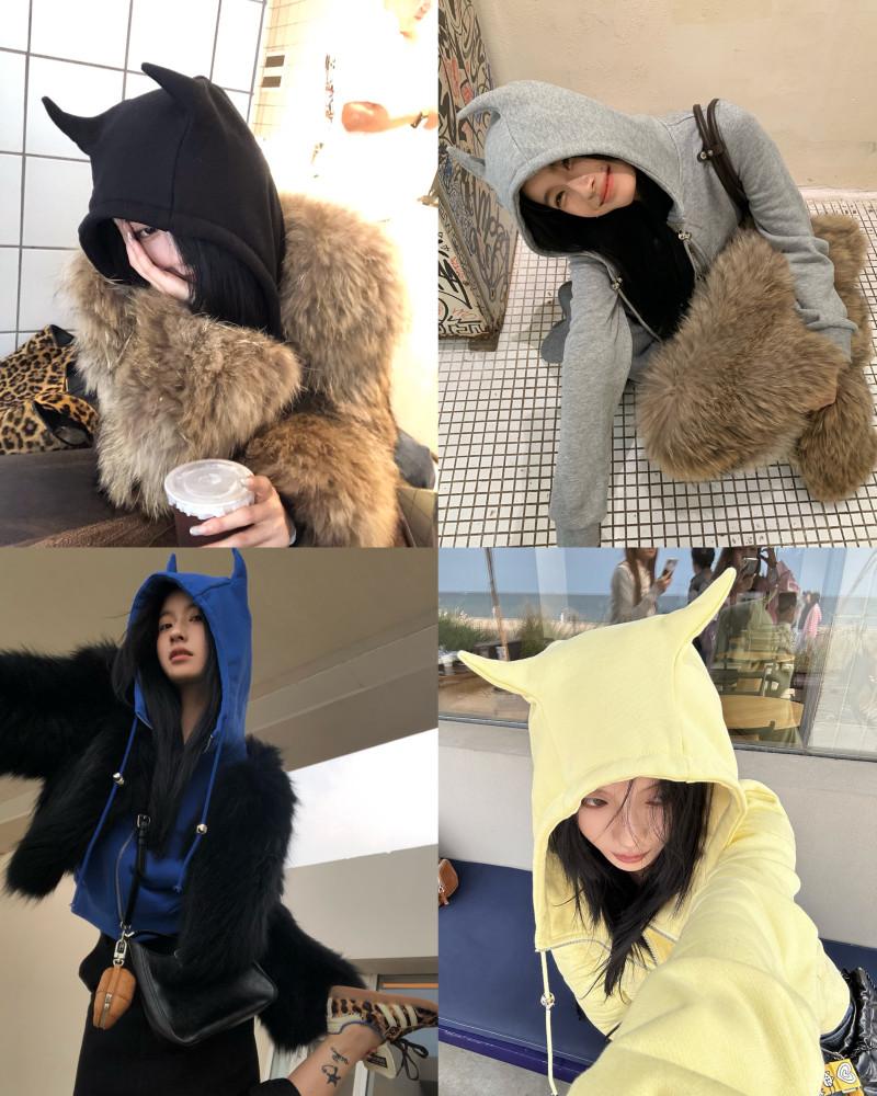 작은 악마 후드 가디건 (4col)