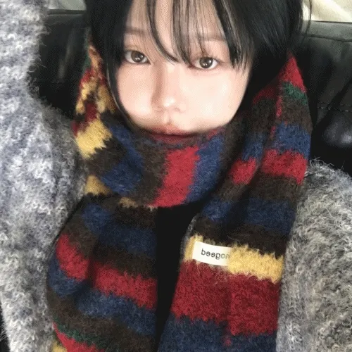 [추천] 부클 단가라 컬러 머플러 목도리 (4color)