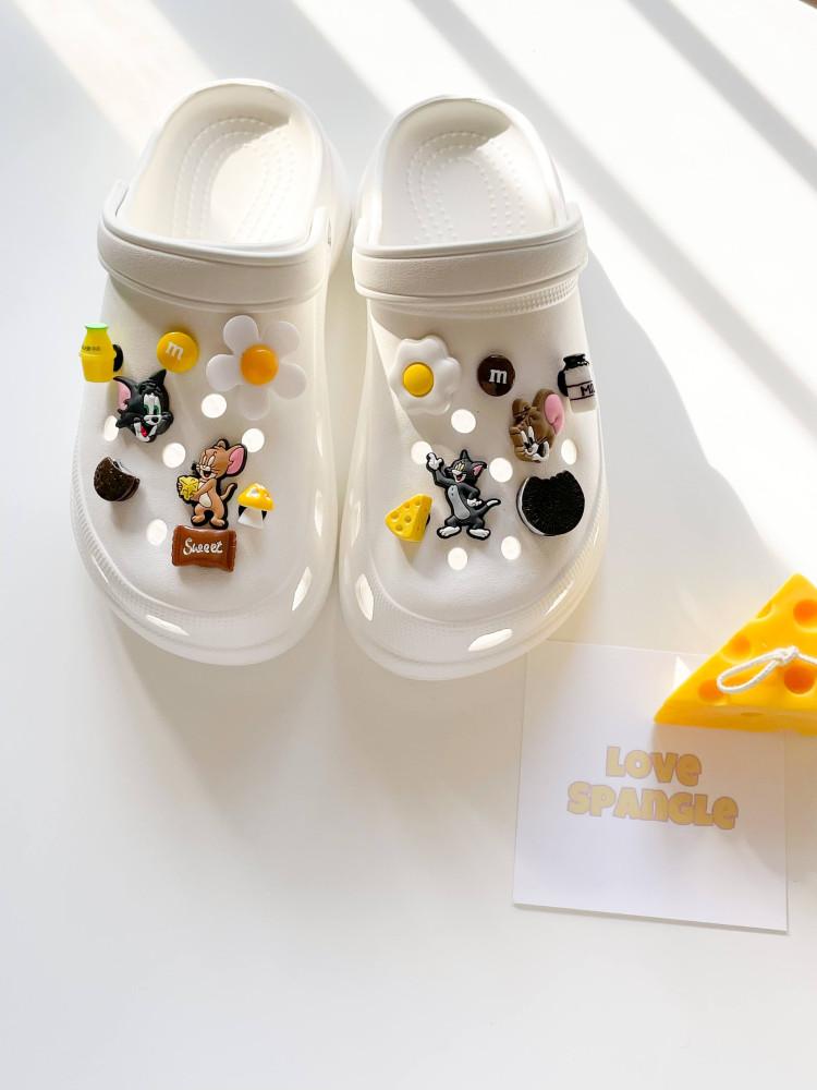 톰과 제리 신발 악세사리 초코 치즈 쿠키 실내화 슬리퍼 참 비츠 15종 세트