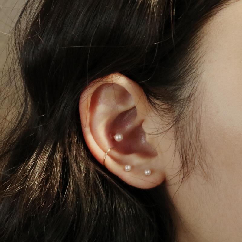 14K 골드 스와로브스키 진주 귀걸이