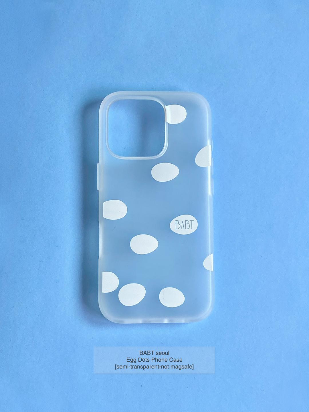 BABT EGG DOTS PHONE CASE - MILKY
