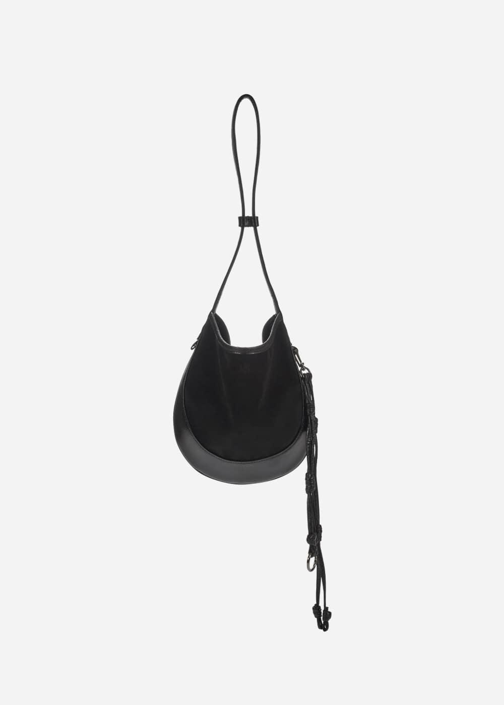 [2nd] Curvee Hobo Bag Suede Mini Black