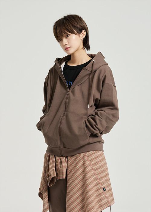 합포쭈리 후드 집업 / mocha