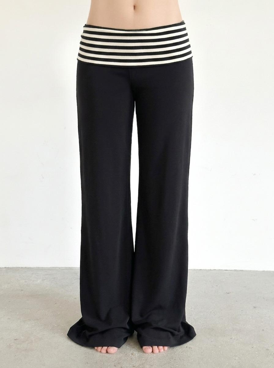 Wide Bootcut Stripe Banding Pants