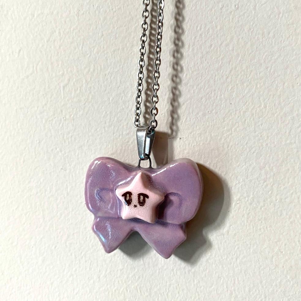 Baby star ribbon necklace