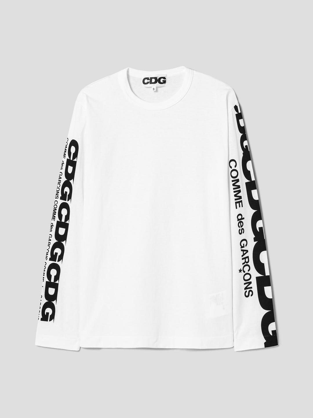 Logo Printed Long Sleeve T-Shirt - White