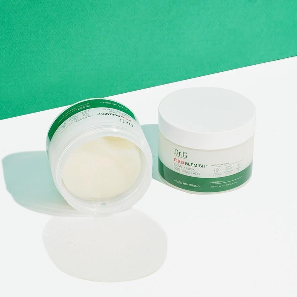 닥터지 레드 블레미쉬 클리어 퀵 수딩 팩 70매 x 2개