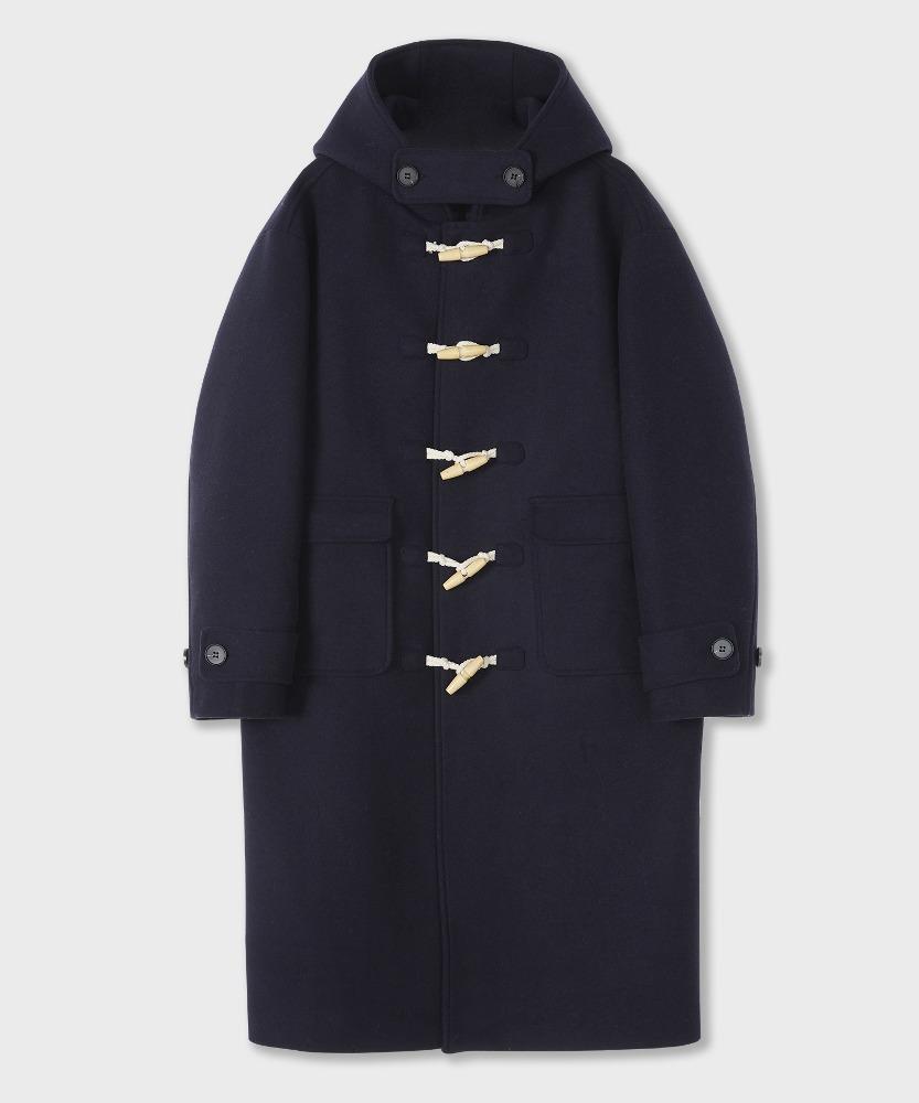 오버핏 더플 코트 네이비