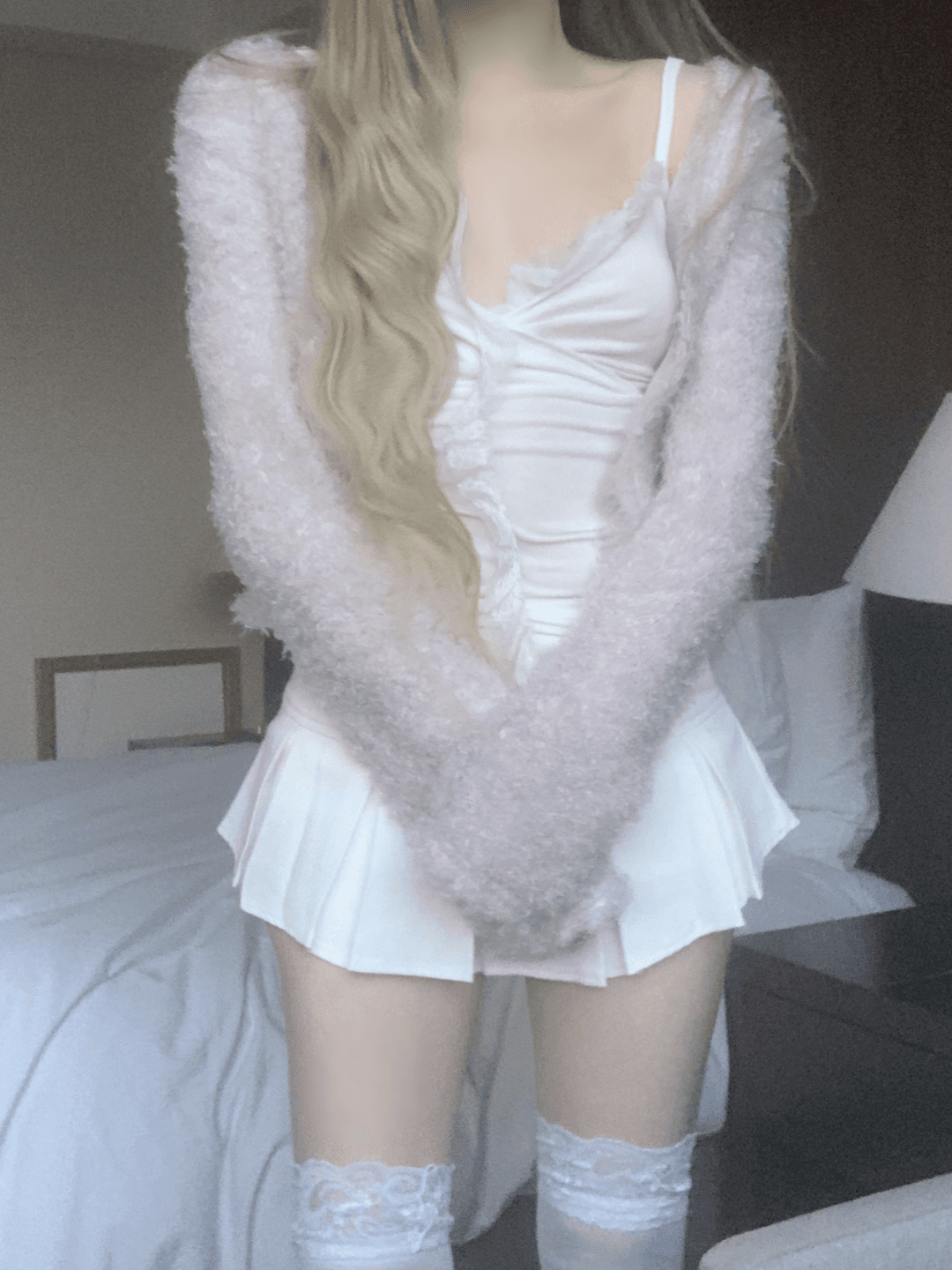 Azons Hook Fur Cardigan (right gray)