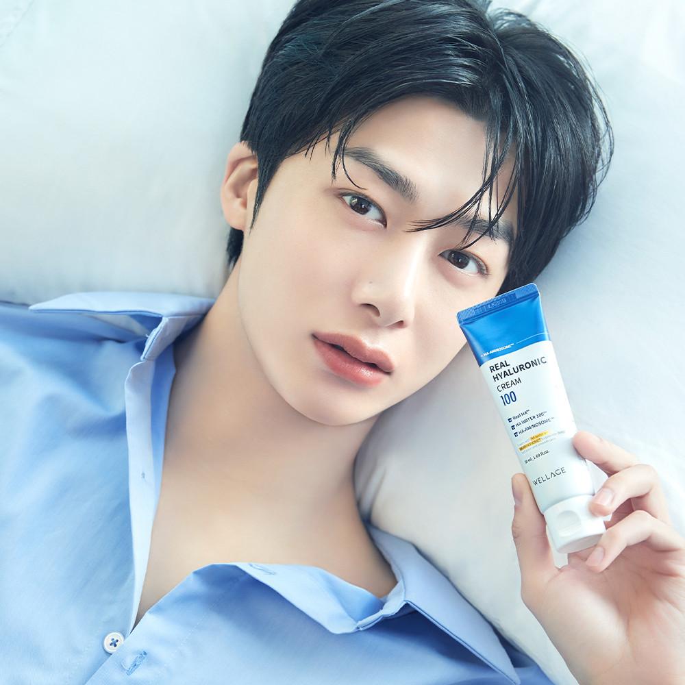 웰라쥬 리얼 히알루로닉 100 크림 80ml / 속건조 / 수분보습 잠금 / 히알루론산 : 웰라쥬