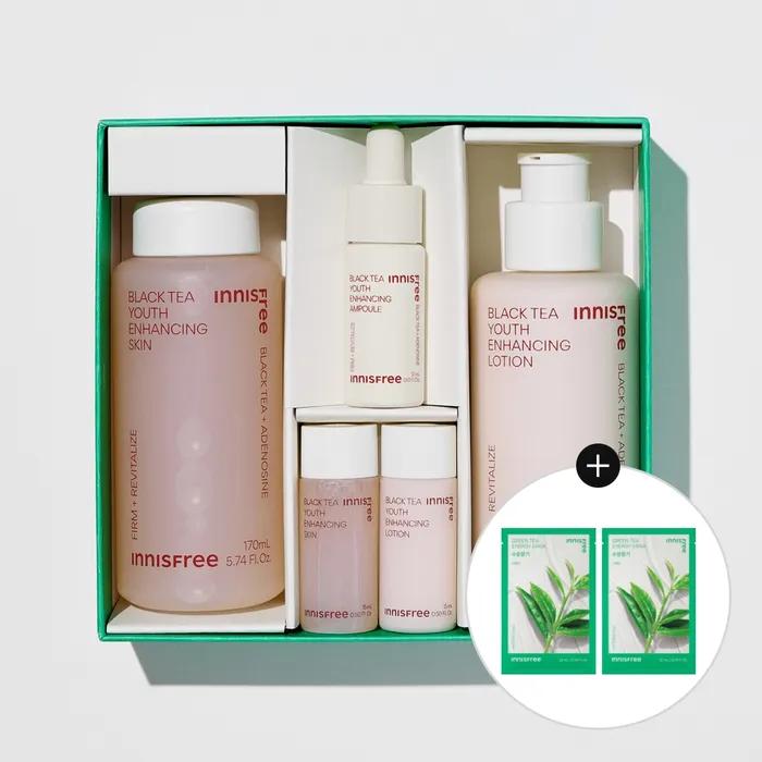 [사은품 증정] 블랙티 유스 인핸싱 스킨케어 2종 세트 + 그린티 에너지 마스크 팩 2매