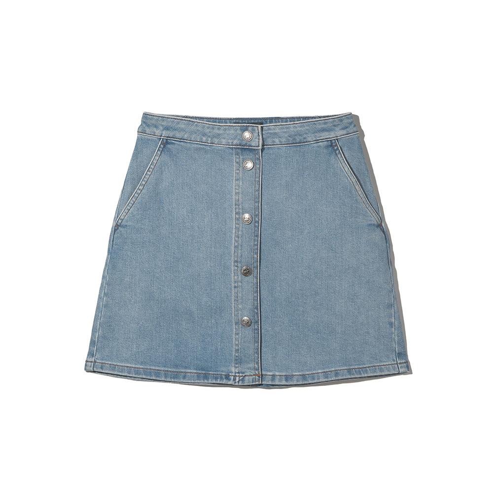 (W) 아페쎄 PAULA 데님 스커트 - 인디고 (COFDI F06367 IAL)