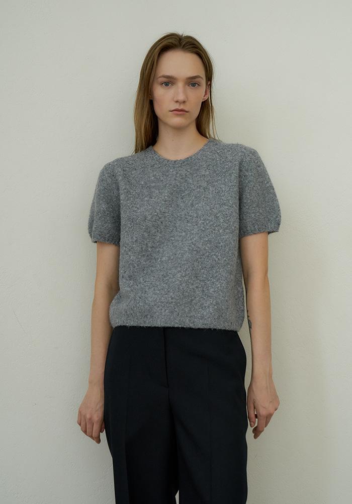 Alpaca Round Knit_Gray