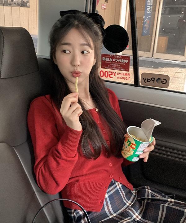 [MADE/단독] 오브 캐시미어 스퀘어넥 가디건