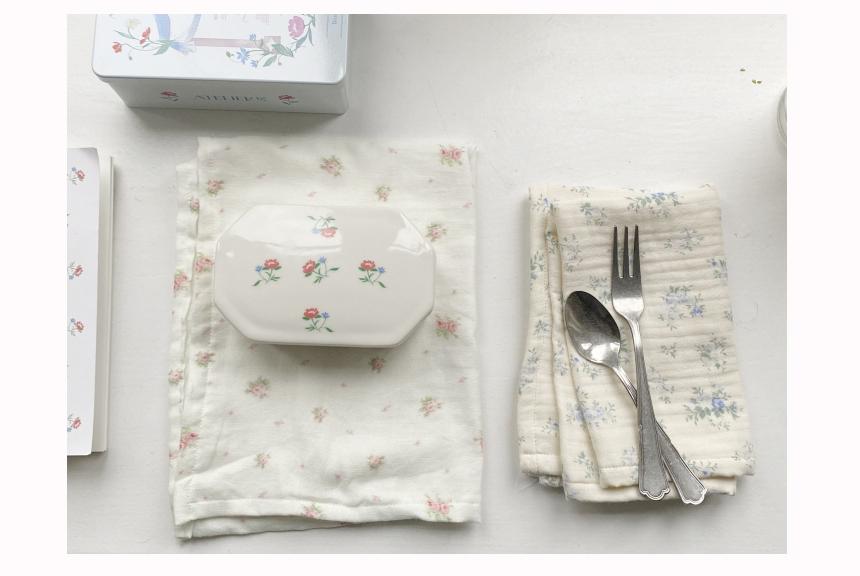 (♧플라워 시리즈) 플라워  블루 /핑크 키친클로스