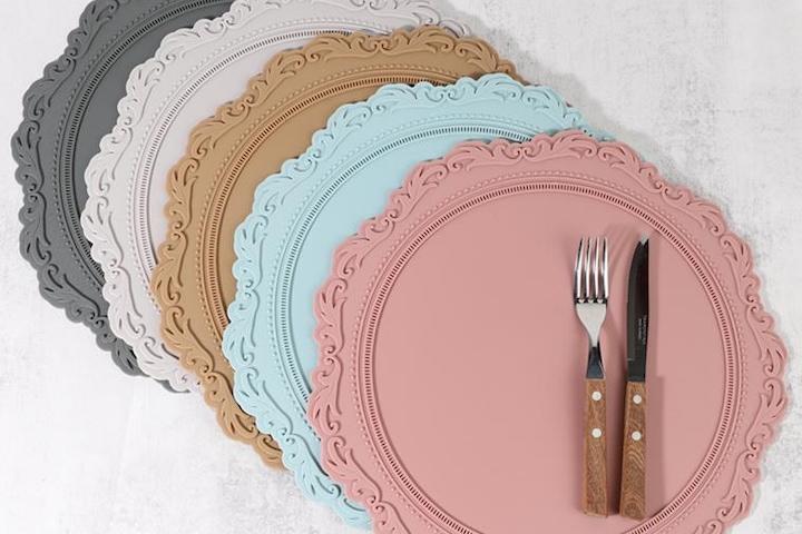 엔틱 유럽풍 실리콘 테이블 식탁 매트