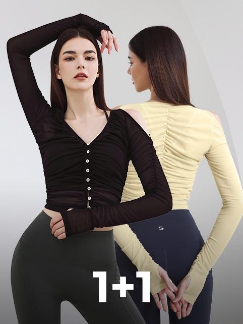 [1&1플러스할인] 시스루 셔링 가디건