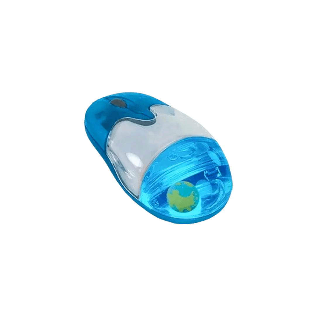 Frutiger Aero Aqua Mouse - Helvetica Aqua Liquid Computer Mouse with Floating Globe