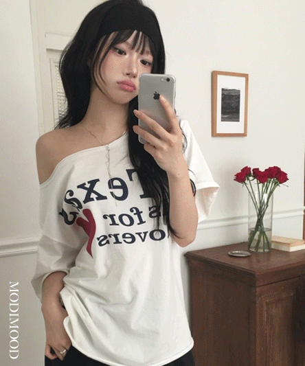 [코디문의폭주🖤/오버핏] 🇺🇸 테크 오프 오버 반팔 티셔츠-2color