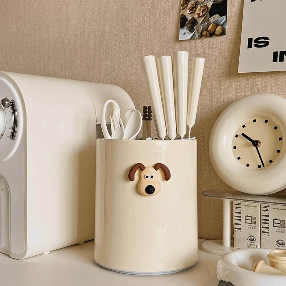 New 그로밋 원형 조리도구 수납함 다용도 주방 정리함