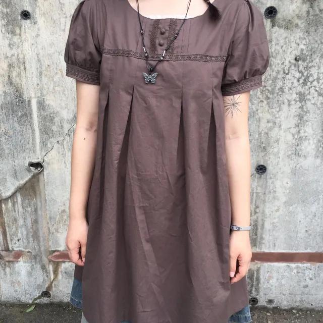 빈티지 스퀘어넥 미니원피스(2color)