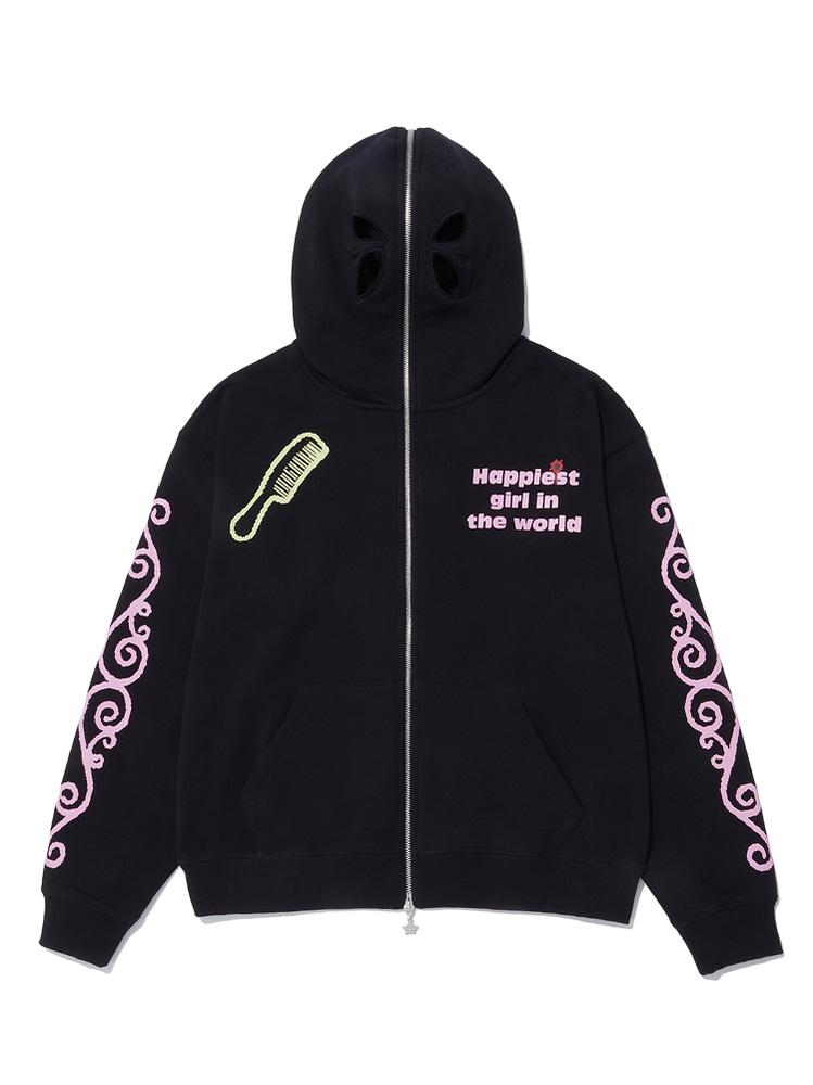 BLACK HAPPY KITTEN BUTTERFLY HOODIE 애슐리 윌리엄스 블랙 해피 키튼 버터플라이 후디