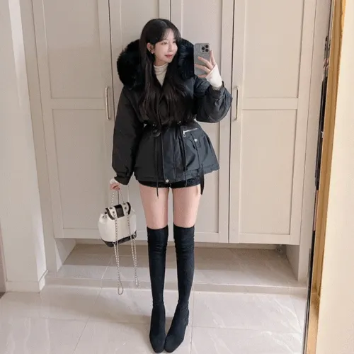 프라하 퍼 안감 패딩 야상 점퍼 ( 2 COLORS )