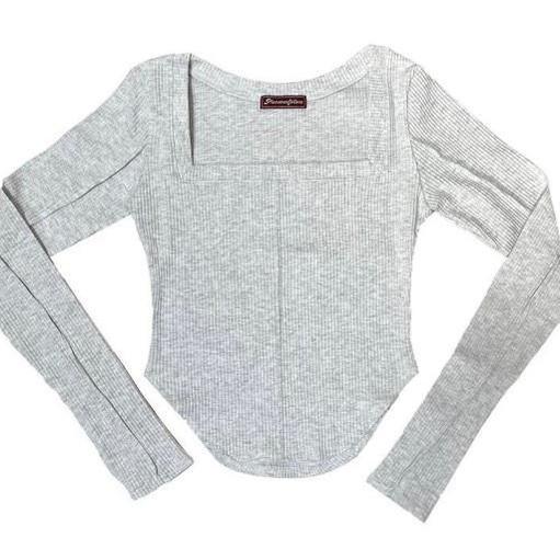 플리즈노팔로우 바비탑 fw 화이트멜란지