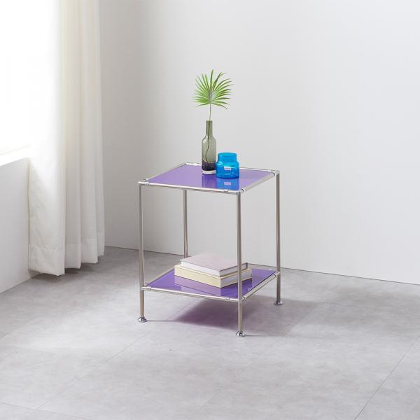 미드센츄리 모듈 로디얼 2단 선반 수납 테이블 400