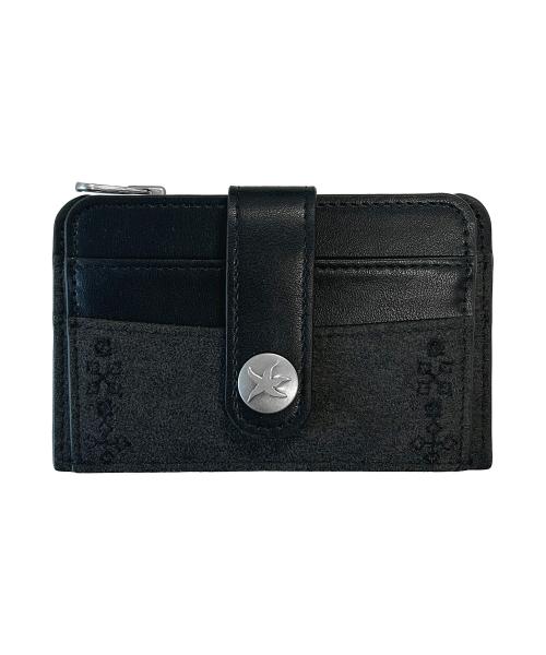 TCM suade buckle card wallet (black)