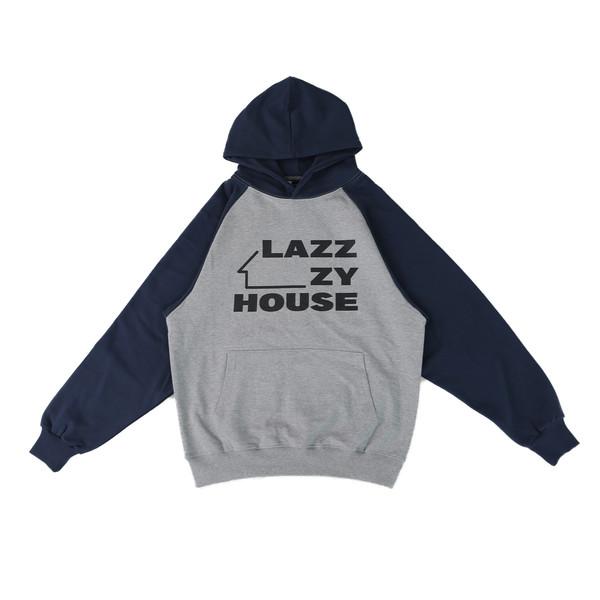 LAZY HOUSE RAGLAN HOODIE ( Navy )