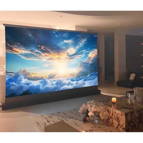 전동팝업스크린 홈시어터 롤업 빔스크린 영화관 자취, 풀스크린 84인치, 1개