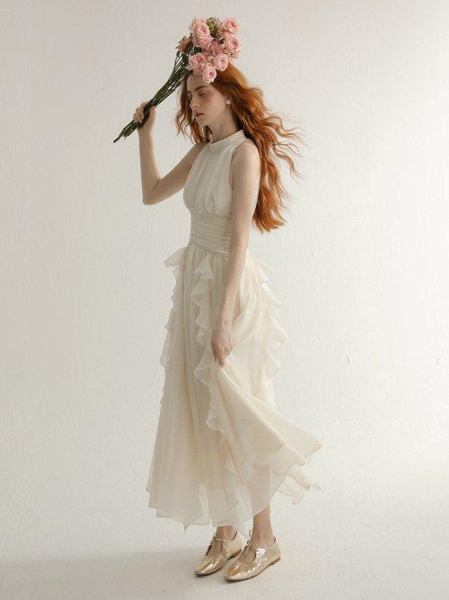 타임리스 홀터넥 원피스