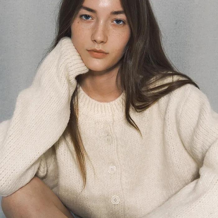 클라우드 니트 가디건_IVORY