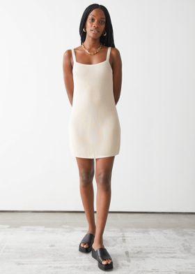 스트래피 미니 립 드레스