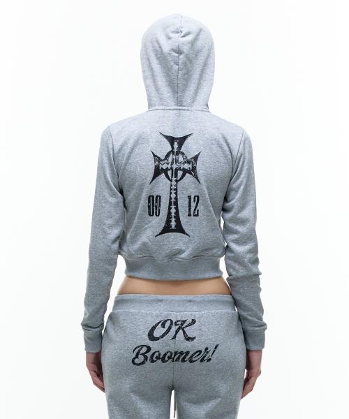 Op. 07 CITY GIRL HOOD-ZIP M/GREY