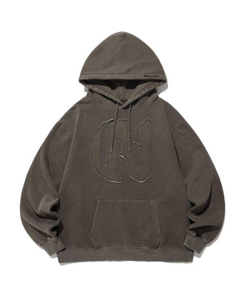 나이스고스트클럽(NICEGHOSTCLUB)  BIG N LOGO PIGMENT HOODIE_BROWN(NG2DFUM419A) - 사이즈 & 후기 | 무신사