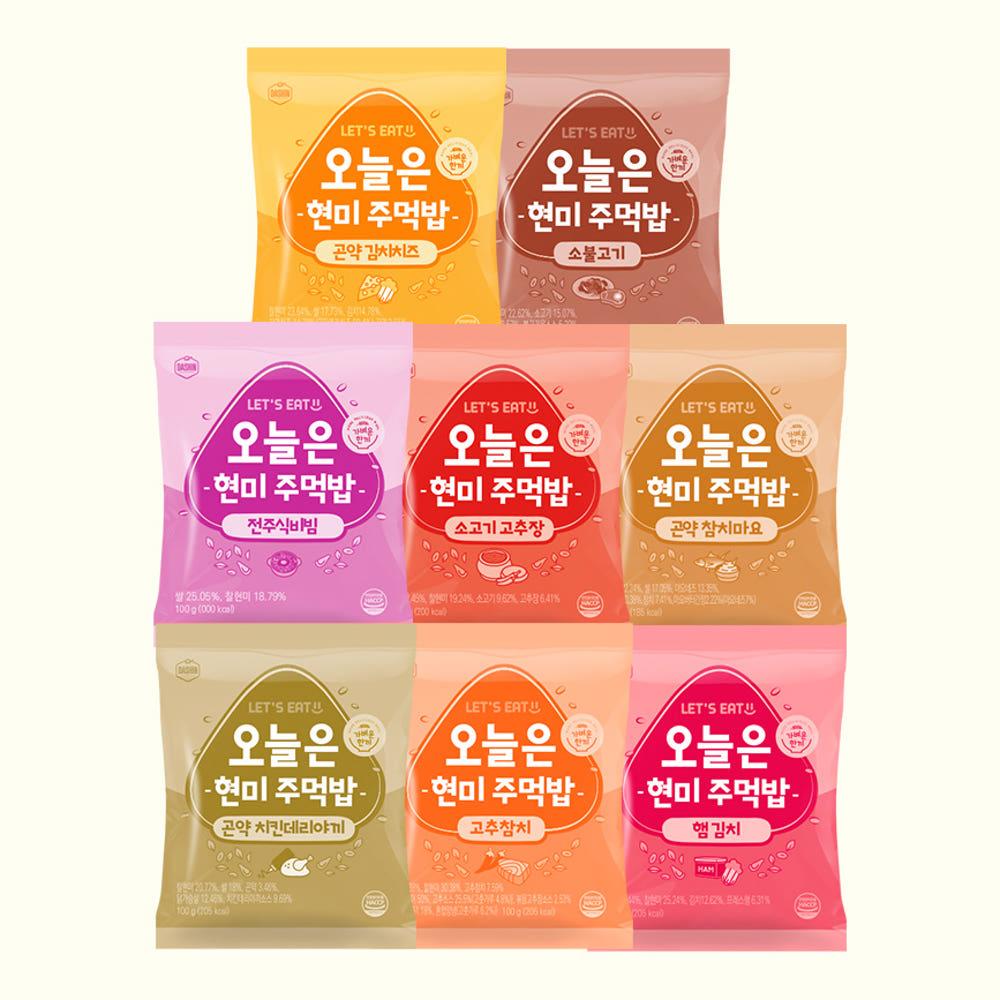 오늘은현미주먹밥 8종 택 1팩 / 누룽지주먹밥 찰현미밥 식단관리