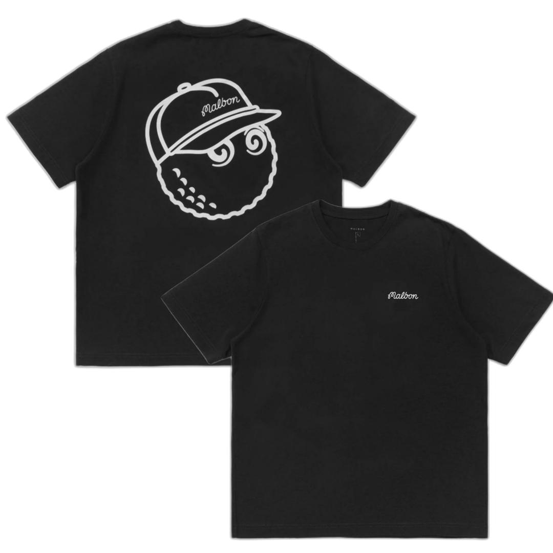 말본 골프 반팔 볼드윈 버킷스 노크아웃 로고 티 셔츠 블랙