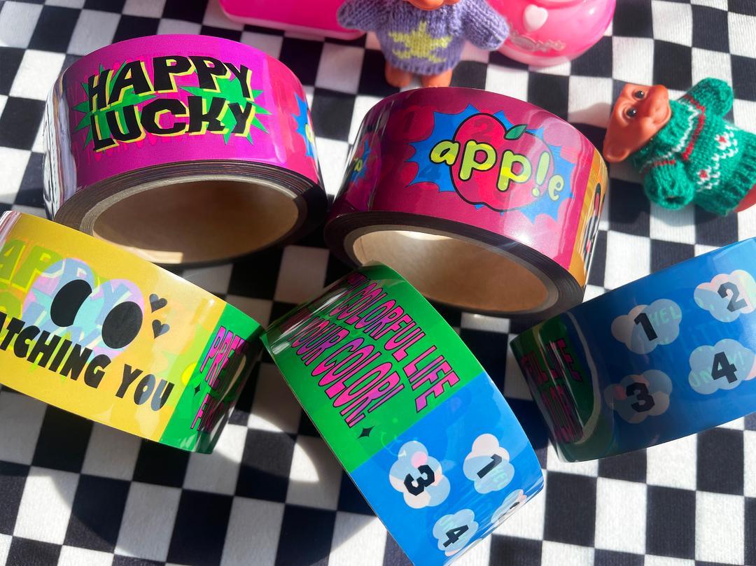 KITSCH LOGO TAPE (키치 로고 테이프 / 박스테이프 특이한 예쁜 마스킹테이프)