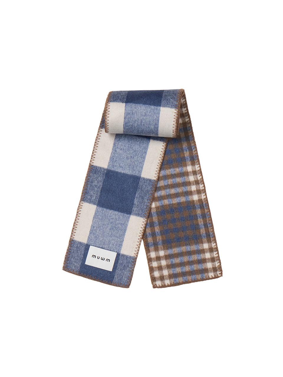 Reversible Check Muffler (Blue Brown)