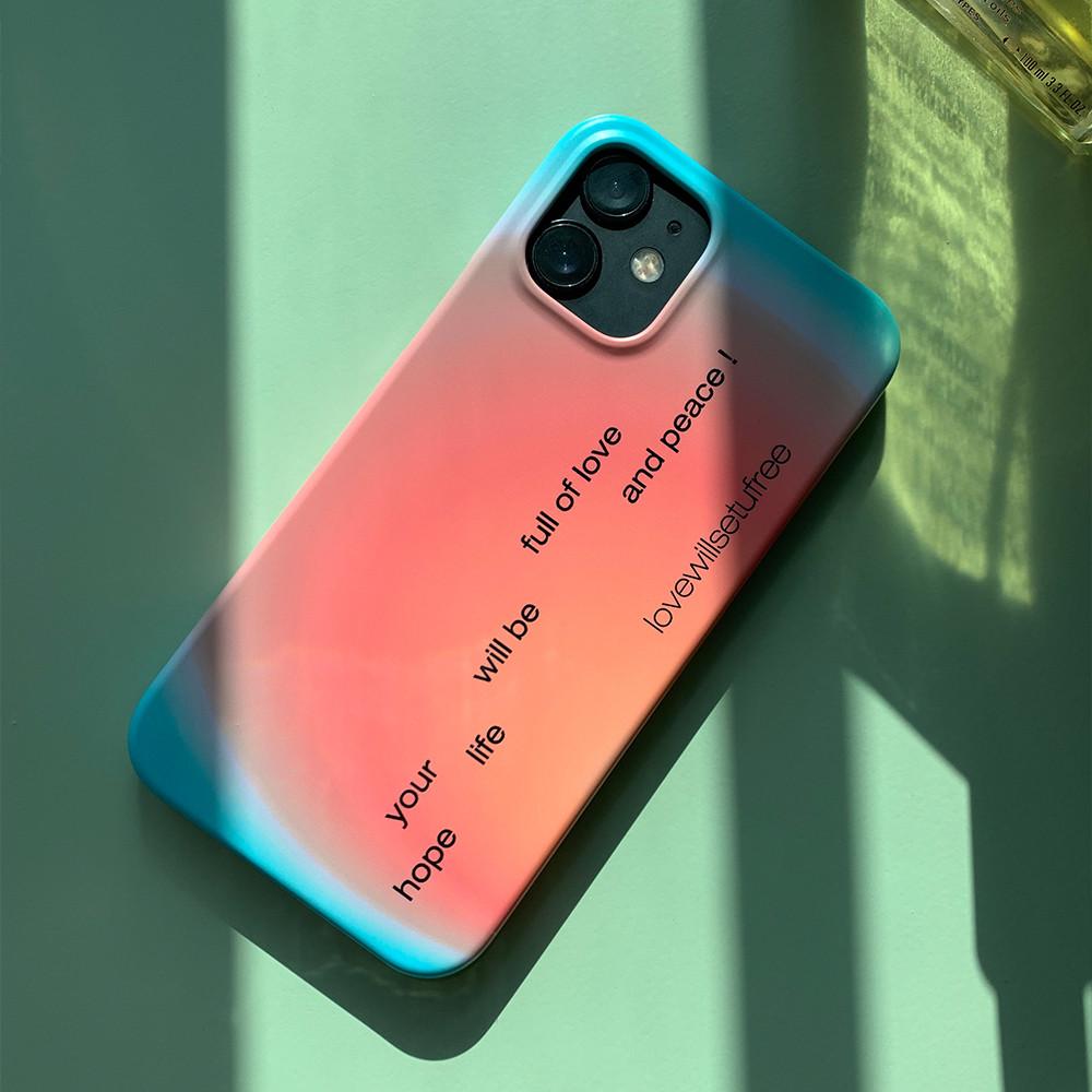 peach 러브윌셋유프리 아이폰 갤럭시 하드 케이스 젤리 케이스