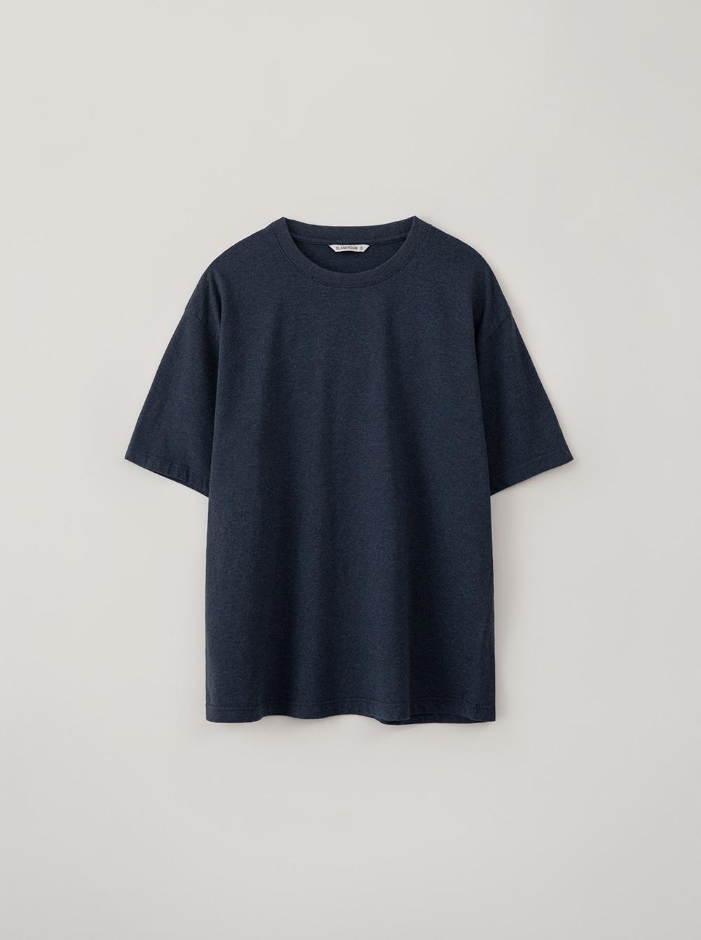 CLASSIC HALF T SHIRT_MELANGE NAVY