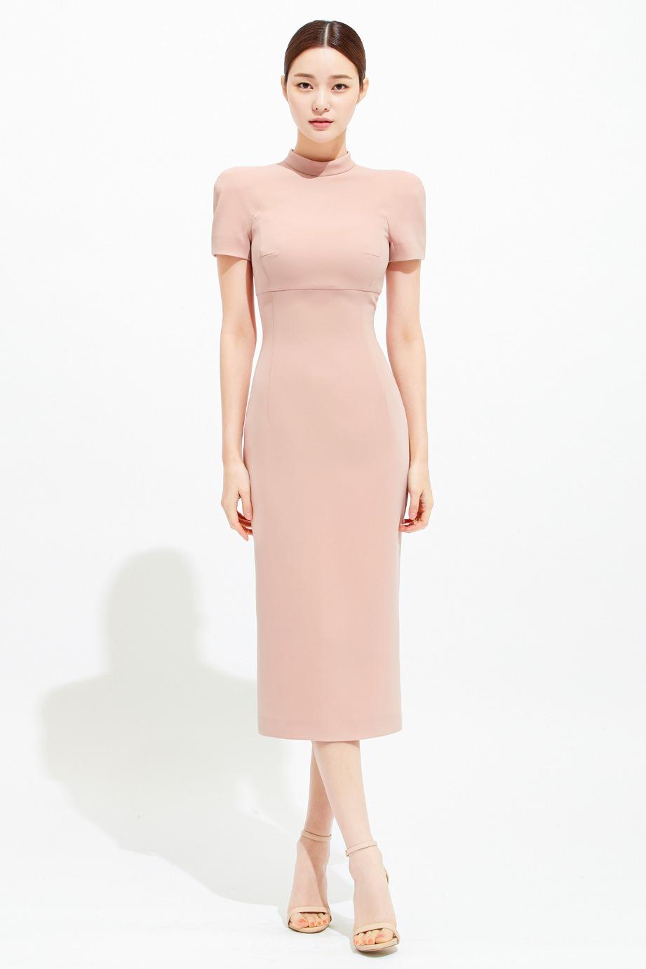 STAND COLLAR SLIM LINE DRESS