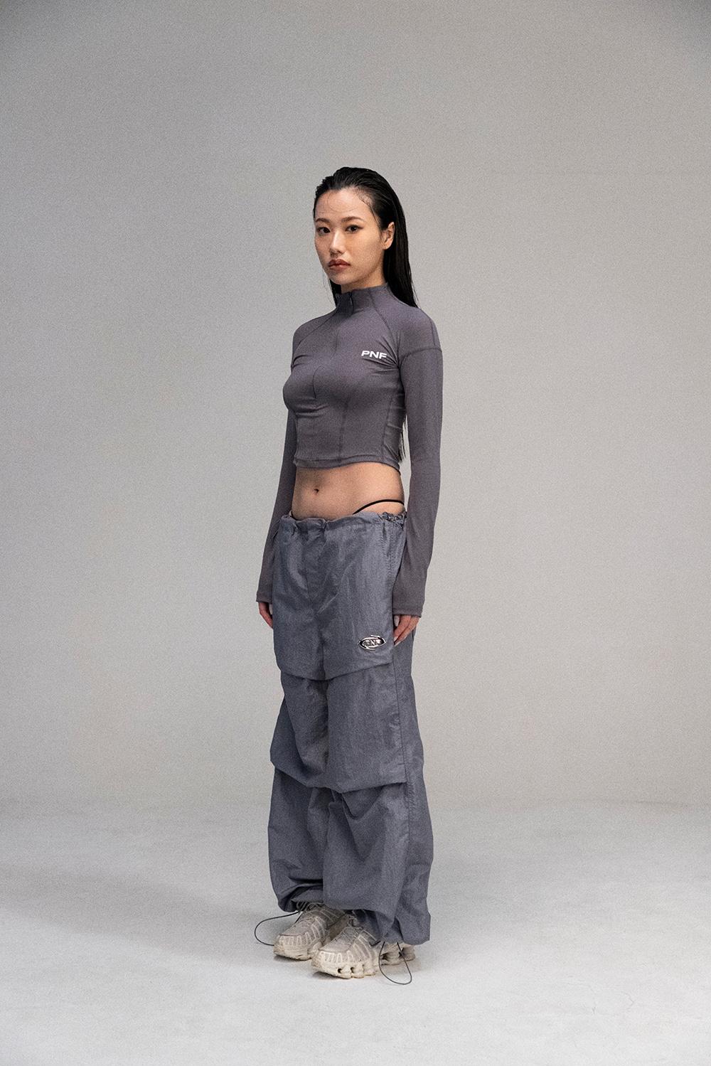 PNF Bibi Nylon Emblem Pants (Grey)