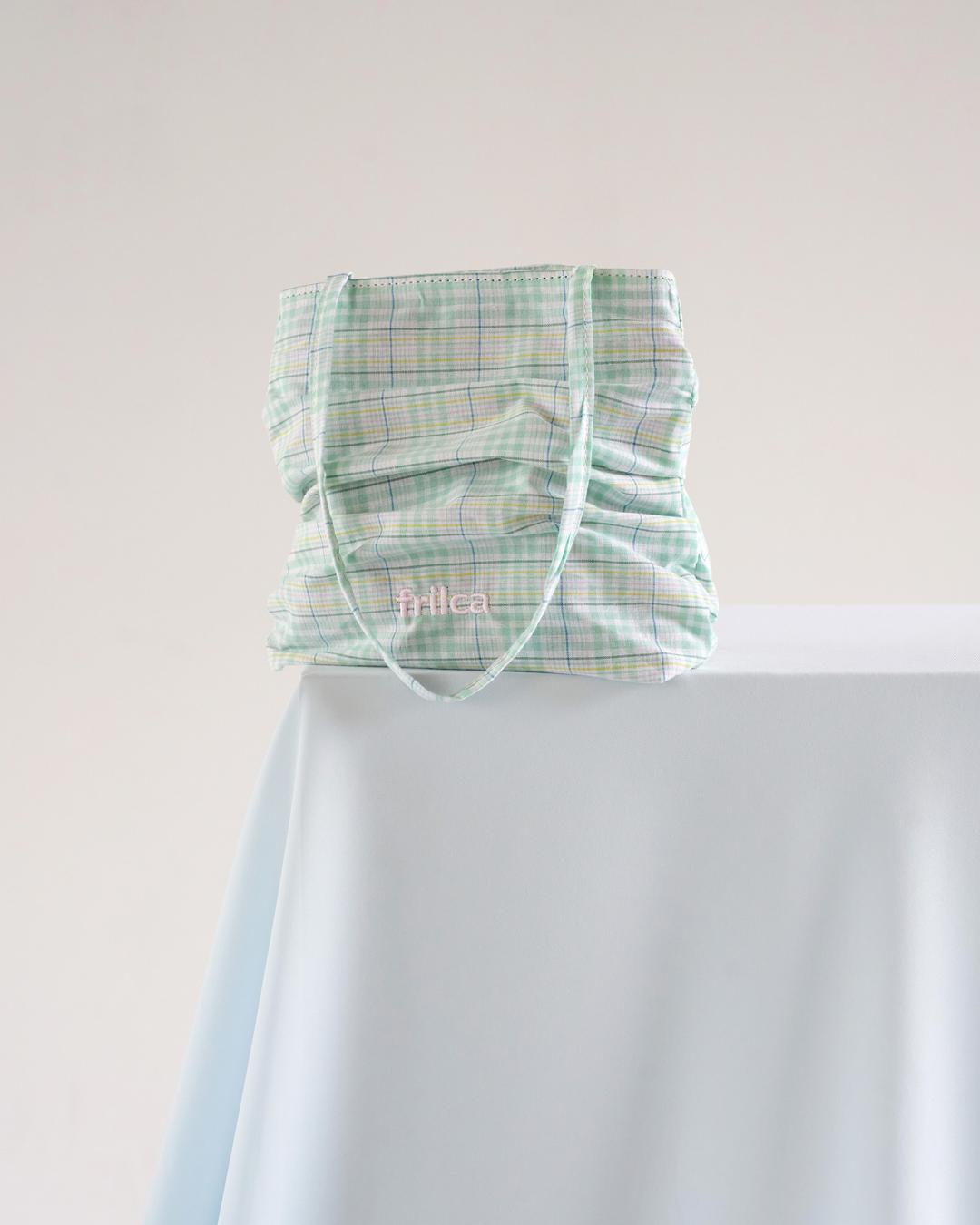 FRILCA TOTE BAG_CHECK MINT