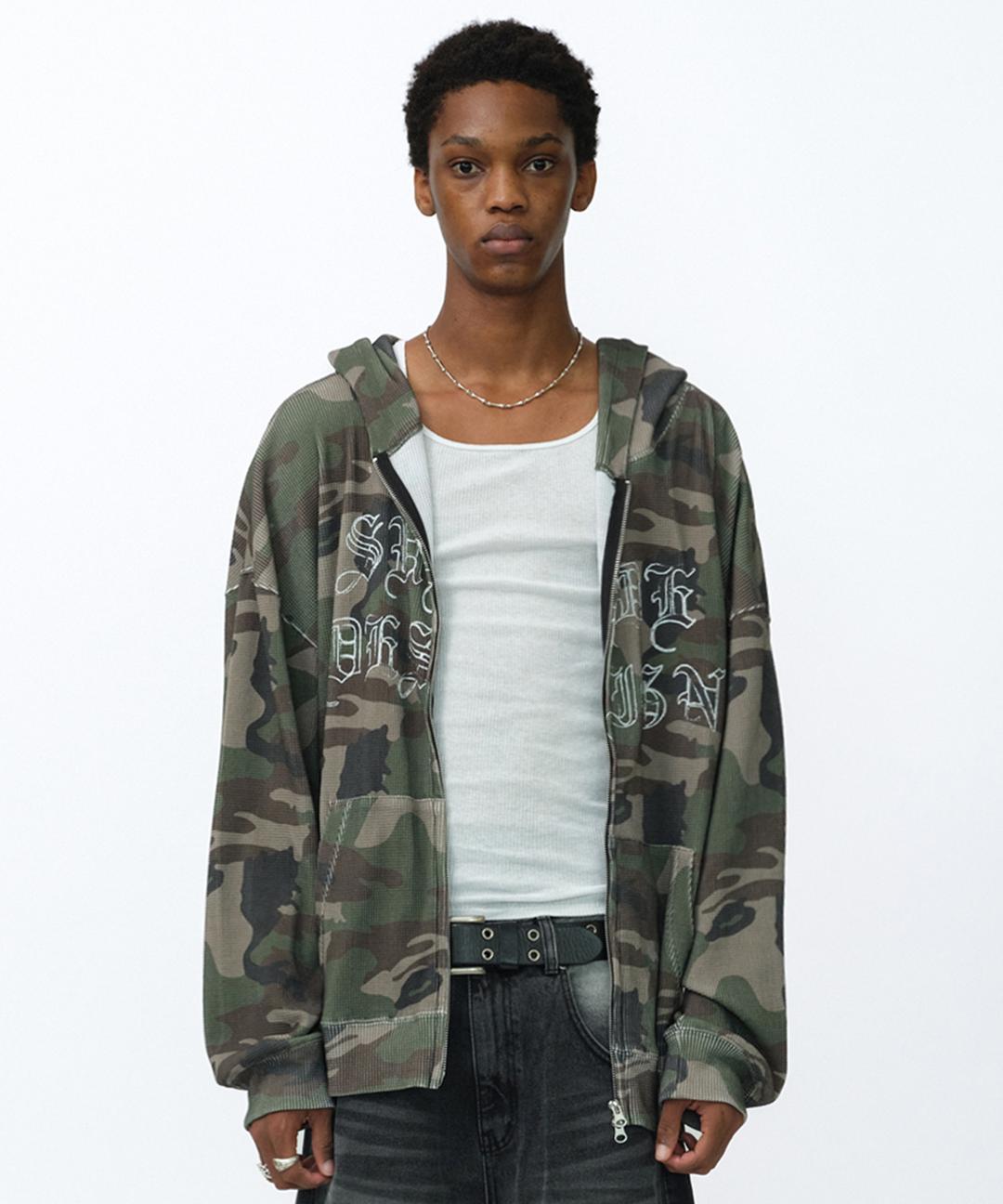 THERMAL CAMO HOOD ZIP UP [CAMO]