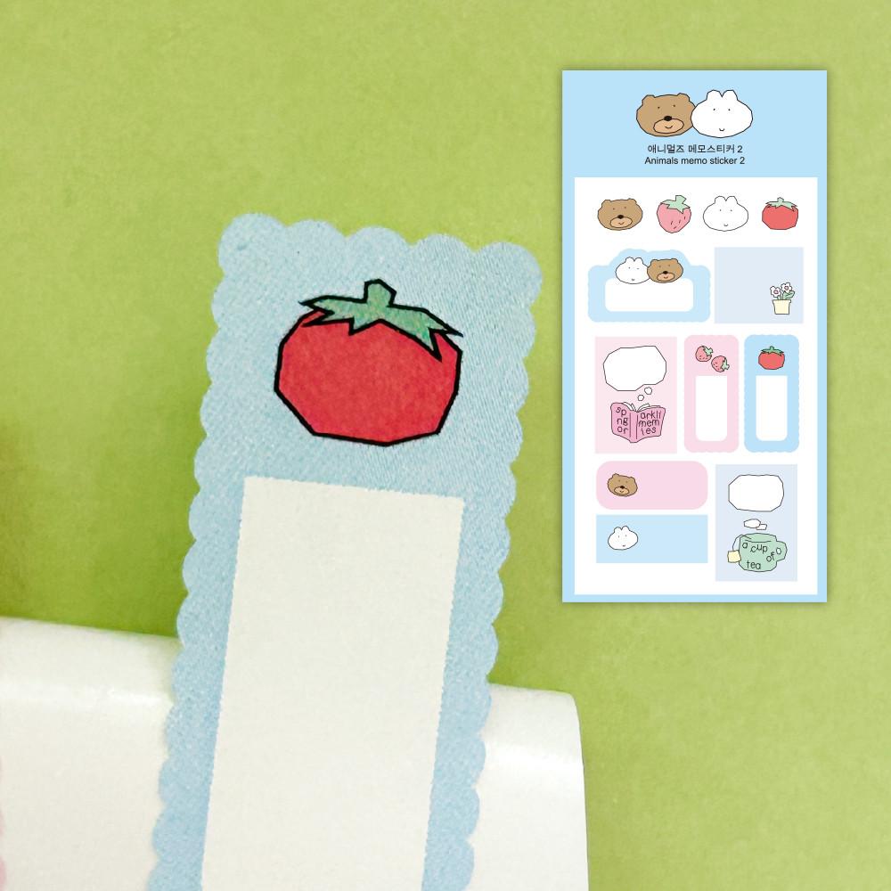 [보링보링] 애니멀즈 메모 스티커 2