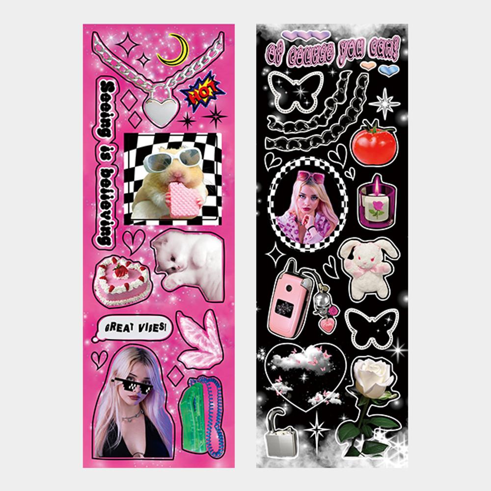 키치붐 씰스티커 2종 - 키치 스티커 감성 폴꾸