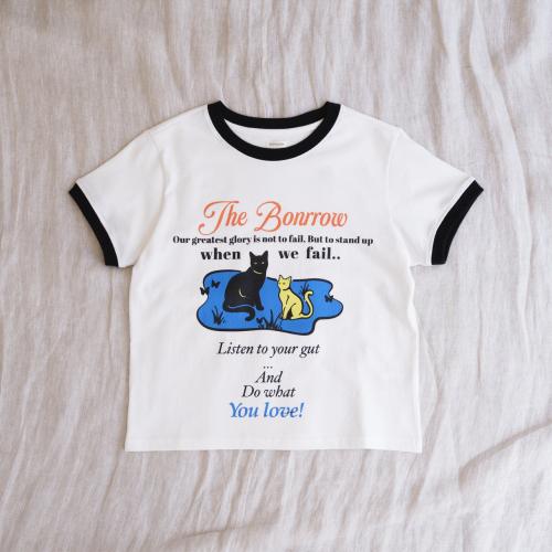 Crop Cats Tee_Wh